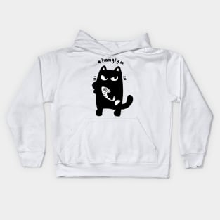 hangry cat Kids Hoodie